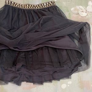 Blondie Nites‎ by Stacy Sklar Tulle Skirt Black Sz 5